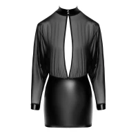 Сукня Noir Handmade F348 Powerwetlook and tulle dress - 4XL — Переглянути зображення 5