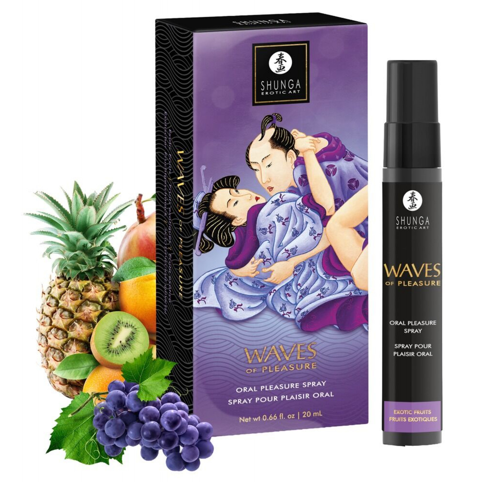 Спрей для посилення слиновиділення Shunga Waves of Pleasure Exotic Fruits