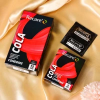 Презервативи Holographic Recare Cola Dotted&amp;Ribbed Condoms 3 шт, з пухирцями і ребрами, аромат: Кола — Переглянути зображення 5