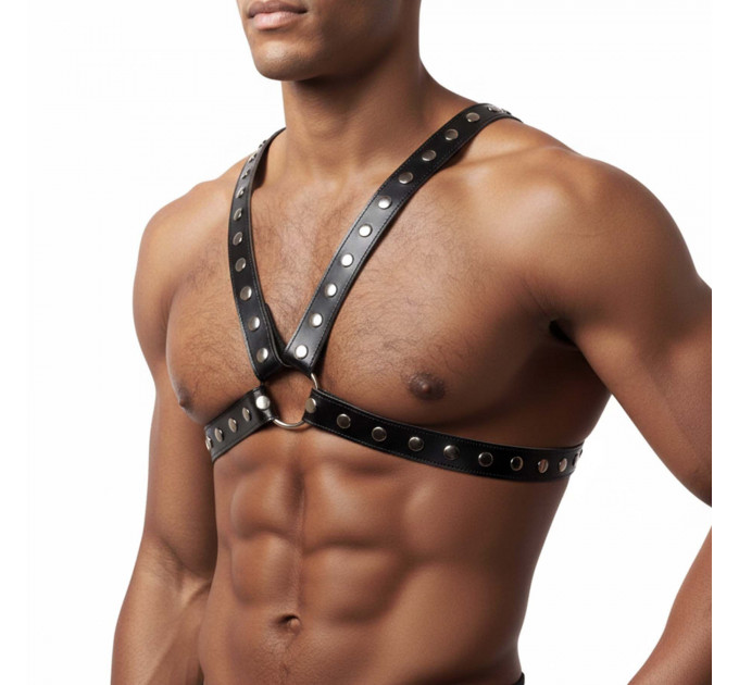 Чоловіча портупея Art of Sex - Spartacus, екошкіра, колір чорний, розмір XS-M