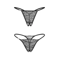 Набір трусиків з доступом Obsessive Bianca 2-pack crotchless thong 2XL/3XL — Просмотреть изображение 5
