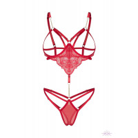 Боді Obsessive Matildea crotchless teddy L/XL — Переглянути зображення 2