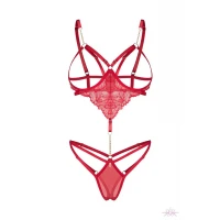 Боді Obsessive Matildea crotchless teddy L/XL — Переглянути зображення 2
