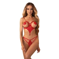 Боді Obsessive Matildea crotchless teddy L/XL — Переглянути зображення 1