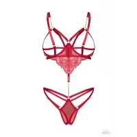 Боді Obsessive Matildea crotchless teddy L/XL — Переглянути зображення 3