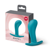 Анальна пробка Fun Factory BOOTIE L Aquamarine, діаметр 3,8 см, тонкий обмежувач — Переглянути зображення 6