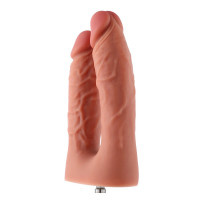 Двойной фаллоимитатор для секс-машин Hismith Silicone Double Penetrator Dildo, система KlicLok — Просмотреть изображение 5