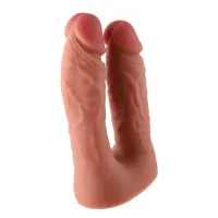 Подвійний фалоімітатор для секс-машин Hismith Silicone Double Penetrator Dildo, система KlicLok — Переглянути зображення 4