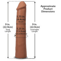 Фаллоимитатор Doc Johnson The Realistic Cock ULTRASKYN - 9 Inch Caramel — Просмотреть изображение 5