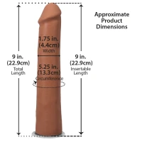 Фалоімітатор Doc Johnson The Realistic Cock ULTRASKYN - 9 Inch Caramel — Просмотреть изображение 8
