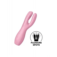 Кліторальний вібратор Satisfyer Threesome 3 Pink з трьома пальчиками — Переглянути зображення 1