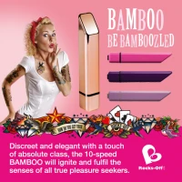 Потужний мінівібратор Rocks Off Bamboo Rose Gold — Переглянути зображення 3