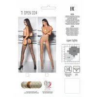 Еротичні колготки Passion TIOPEN 004 1/2 (fishnet 40 den), nero, імітація панчох і пояса — Переглянути зображення 10