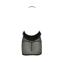 Сорочка прозора приталена Passion ERZA CHEMISE L/XL, black, трусики — Просмотреть изображение 4