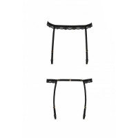 Пояс-стрепи для панчіх Passion Exclusive SHELLY GARTER BELT L/XL, black