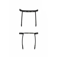 Пояс-стрепи для панчіх Passion Exclusive SHELLY GARTER BELT L/XL, black — Переглянути зображення 5