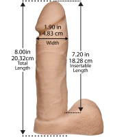 Фалоімітатор Doc Johnson Platinum TRUSKYN - The Tru Ride 8 Inch, діаметр 4,8 см, двошаровий силікон — Просмотреть изображение 2