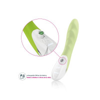 Мощный вибратор Mystim Sassy Simon Green с двумя моторами и стимулирующим рельефом