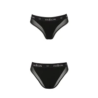 Трусики з прозорою вставкою Passion PS002 PANTIES M, black — Переглянути зображення 5