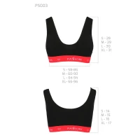 Спортивний топ на широких бретелях Passion PS003 TOP XL, black — Переглянути зображення 6