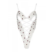 Еротичний боді з малюнком Passion LOVELIA BODY XXL/XXXL, white — Переглянути зображення 5