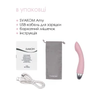 Вібратор для точки G з інтелектуальним режимом Svakom Amy Pale Pink — Переглянути зображення 7