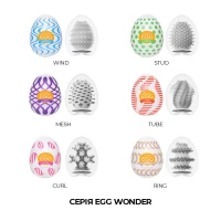 Мастурбатор-яйце Tenga Egg Tube, рельєф з поздовжніми лініями — Переглянути зображення 6