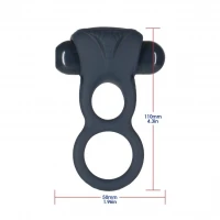 Подвійне ерекційне кільце з вібрацією Lux Active-Triad - Vibrating Dual Cock Ring, пульт ДК — Переглянути зображення 2