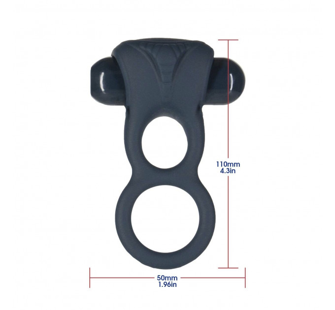 Подвійне ерекційне кільце з вібрацією Lux Active-Triad - Vibrating Dual Cock Ring, пульт ДК