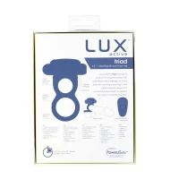 Подвійне ерекційне кільце з вібрацією Lux Active-Triad - Vibrating Dual Cock Ring, пульт ДК — Переглянути зображення 8