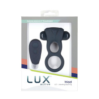 Подвійне ерекційне кільце з вібрацією Lux Active-Triad - Vibrating Dual Cock Ring, пульт ДК — Просмотреть изображение 7