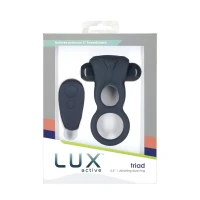 Подвійне ерекційне кільце з вібрацією Lux Active-Triad - Vibrating Dual Cock Ring, пульт ДК — Переглянути зображення 7