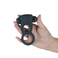 Подвійне ерекційне кільце з вібрацією Lux Active-Triad - Vibrating Dual Cock Ring, пульт ДК — Переглянути зображення 3