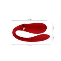 Смартвібратор для пар Zalo — Fanfan Bright Red — Переглянути зображення 3