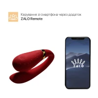 Смартвібратор для пар Zalo — Fanfan Bright Red — Переглянути зображення 2