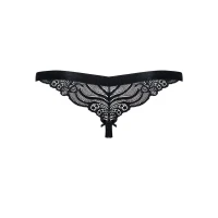 Мереживні танги з доступом Obsessive 828-THC-1 crotchless thong S/M, чорні — Просмотреть изображение 6