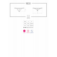 Мереживні танги з доступом Obsessive 828-THC-1 crotchless thong S/M, чорні — Переглянути зображення 7