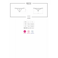 Мереживні танги з доступом Obsessive 828-THC-1 crotchless thong S/M, чорні — Просмотреть изображение 7