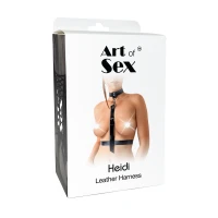 Сексуальна портупея із натуральної шкіри Art of Sex - Heidi, розмір XS-2XL, колір чорный — Переглянути зображення 6