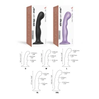 Насадка для страпона Strap-On-Me Dildo Plug P&amp;G Lilas Metallic M — Переглянути зображення 5
