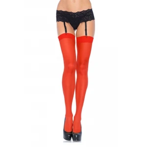 Сексуальні панчохи під підв’язки Leg Avenue Sheer Stockings Red, One Size