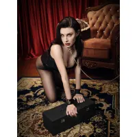 Розкішний нашийник з повідцем Zalo Collar &amp; Leash Set Black, натуральна шкіра — Переглянути зображення 2
