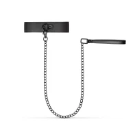 Нашийник з повідцем Bedroom Fantasies: Faux Leather Collar &amp; Chain — Переглянути зображення 3