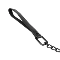 Нашийник з повідцем Bedroom Fantasies: Faux Leather Collar &amp; Chain — Переглянути зображення 6
