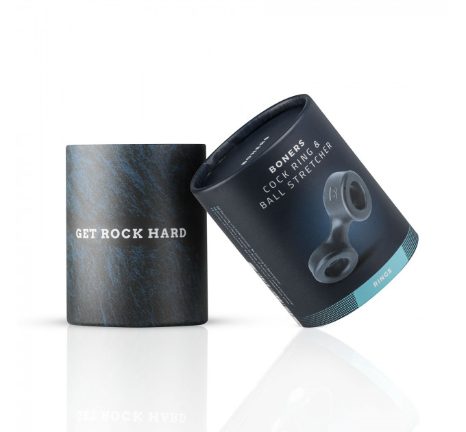 Ерекційне кільце Boners Cock Ring And Ball Stretcher - Grey