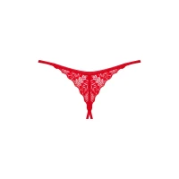 Трусики з доступом Obsessive Ingridia crotchless thong M/L, червоні — Переглянути зображення 4