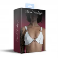 Ліф з натуральної шкіри Feral Feelings - Bikini Top White — Просмотреть изображение 4