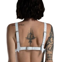 Ліф з натуральної шкіри Feral Feelings - Bikini Top White — Просмотреть изображение 3