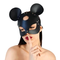 Шкіряна маска мишки Art of Sex - Mouse Mask, колір Чорний — Просмотреть изображение 1