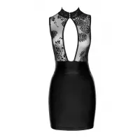 Сукня Noir Handmade F241 Short dress with powerwetlook skirt and tulle top, XL — Переглянути зображення 5